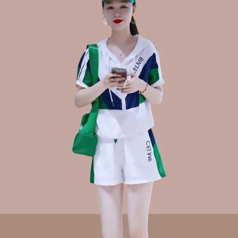 夏装搭配一整套女2025新款爆款户外洋气防晒衣休闲运动短裤套装潮