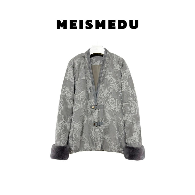 美萨美杜--【云间织梦】冬季提花水貂鹅绒服