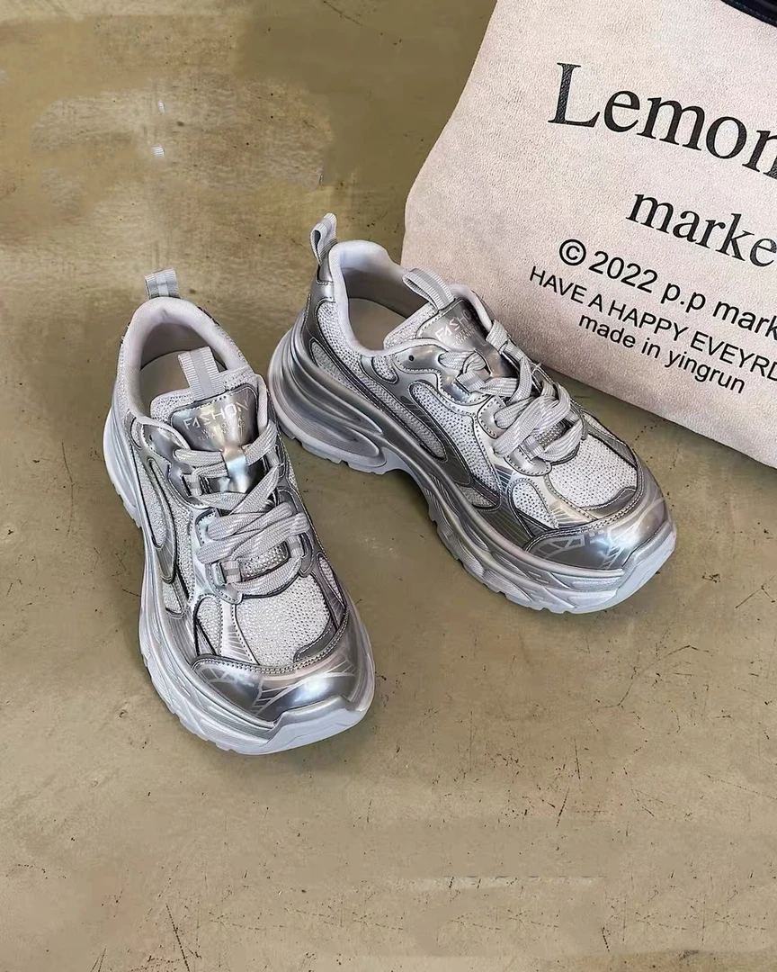 2195 春季新款厚底时尚满钻潮流老爹鞋