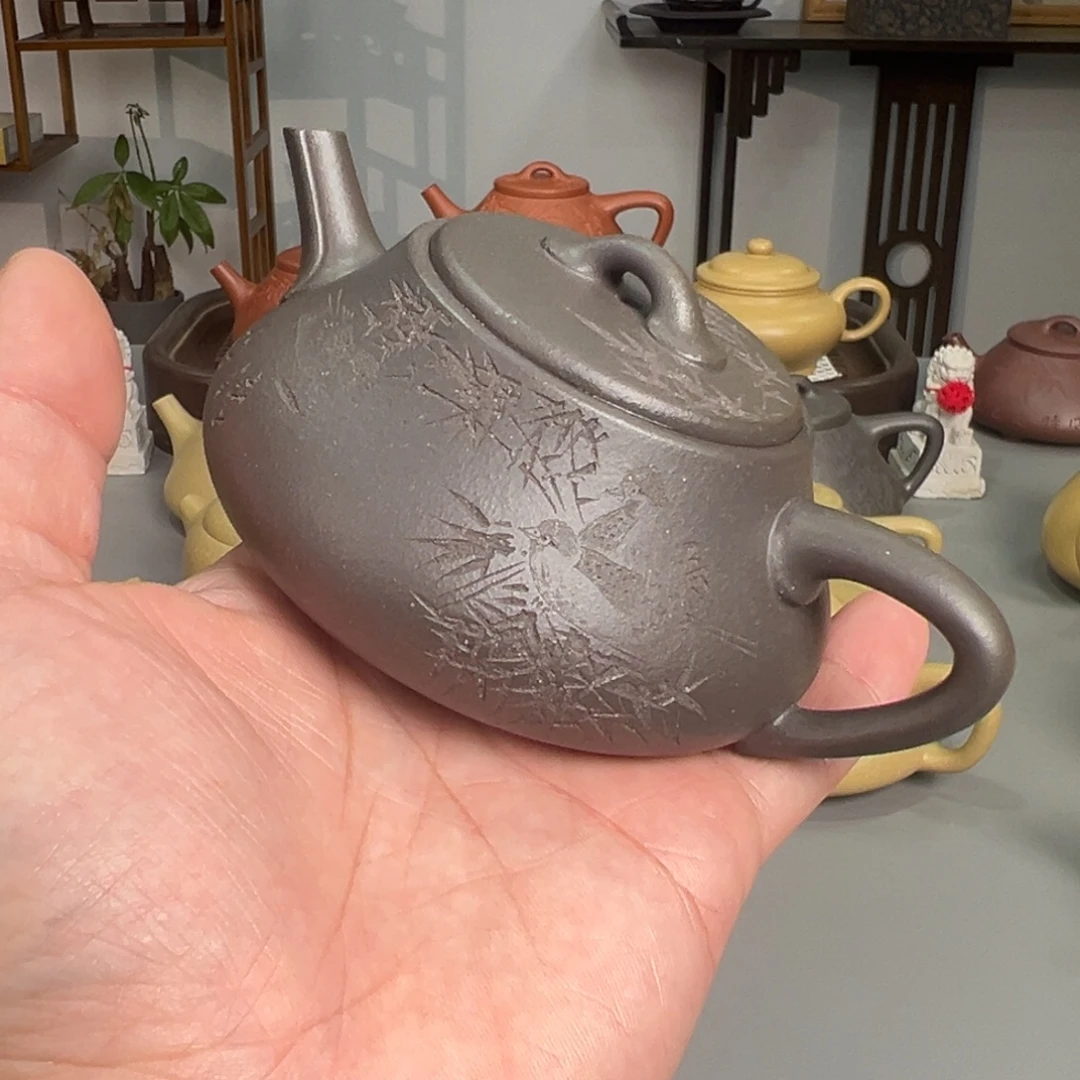 铭***仁茶壶紫砂天青业瓢