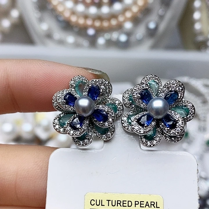 未镶嵌淡水珍珠耳钉