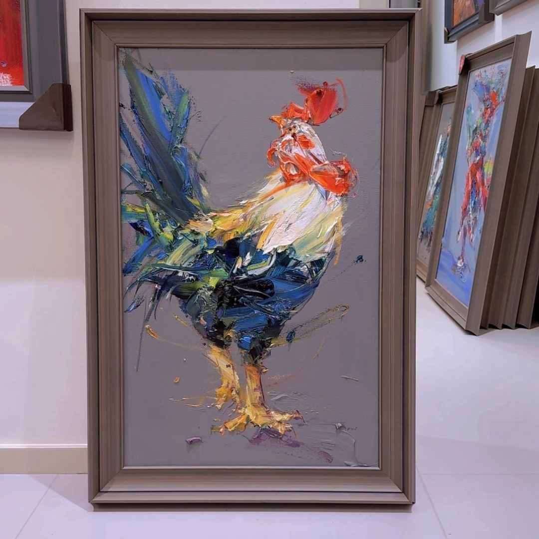 油画用****9公鸡系列作品