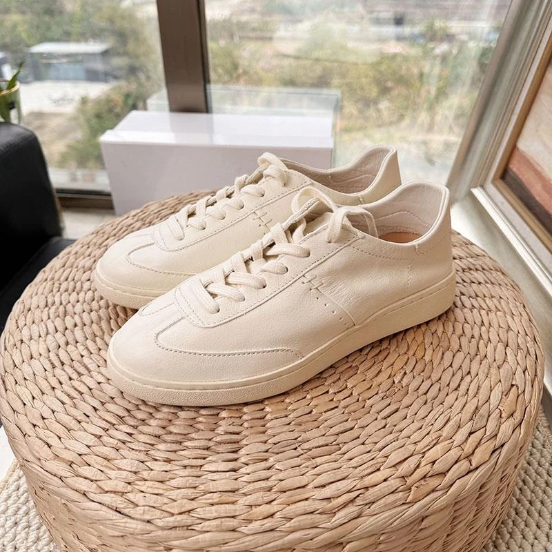 Y版开模~全皮软底2025新极简足下工业同款小白鞋女休闲舒适德训鞋