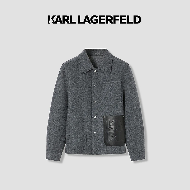 【臻享男装】KARL LAGERFELD卡尔拉格斐秋新羊毛夹克1K1D70101010