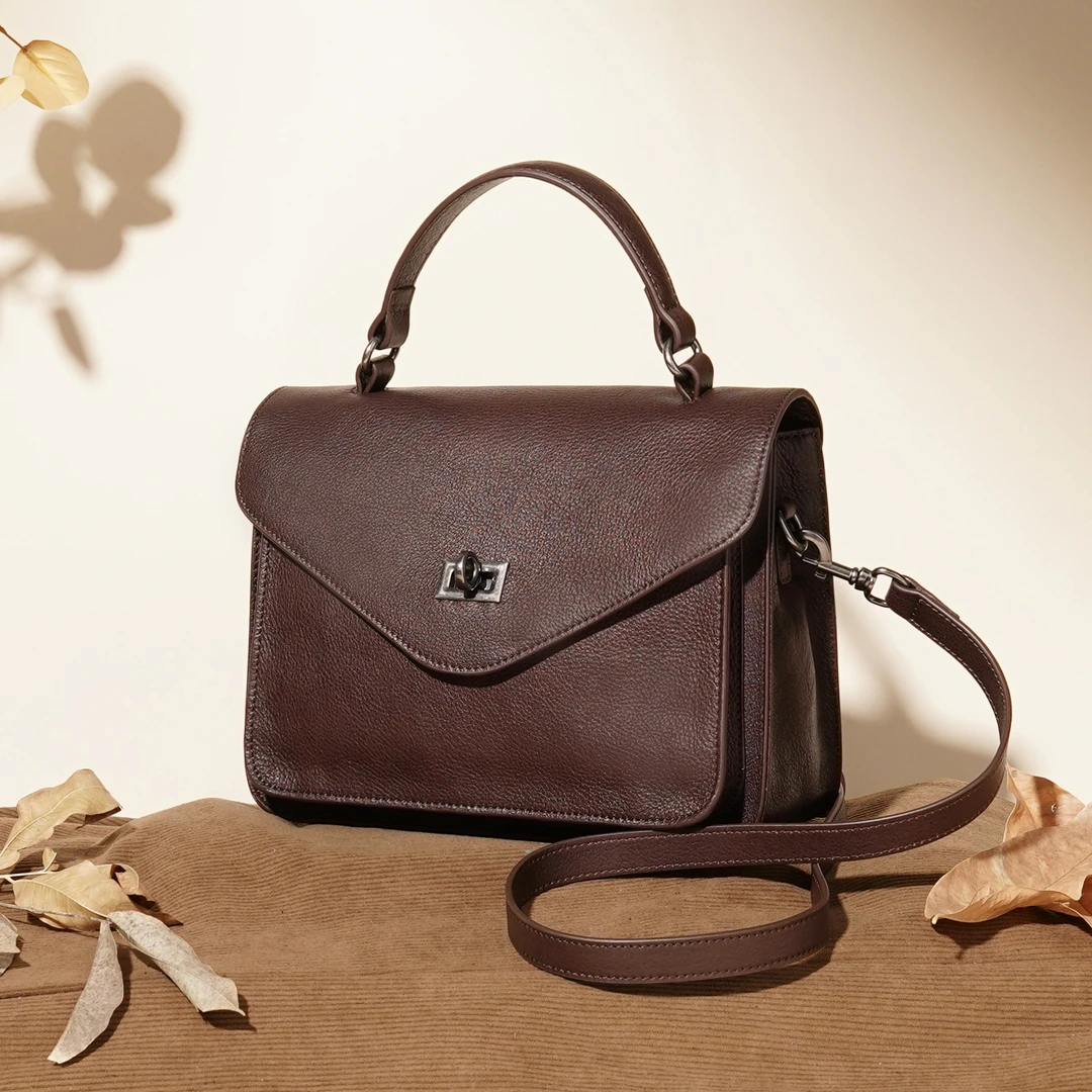 岩牛高级感通勤公文包新款女包秋冬百搭斜挎包手提包YN3671