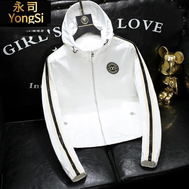 连帽夹克衫男士青年修身欧洲站高端休闲外套春春秋新款衣服欧货潮