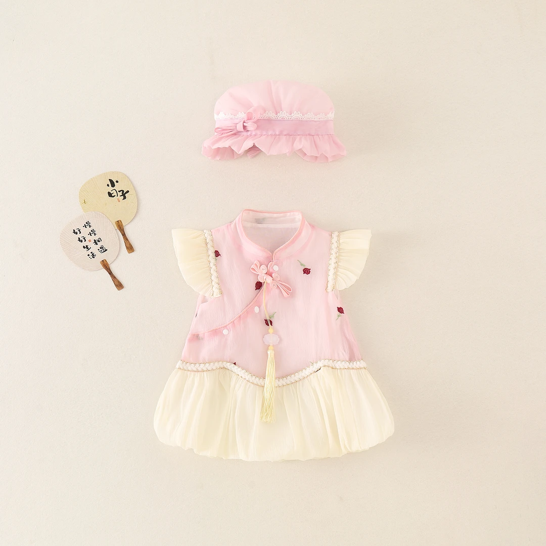 夏季超萌可爱女宝宝满月周岁百天公主婴儿幼儿洋气连体包屁裙
