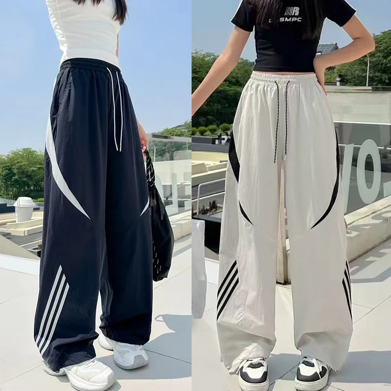 夏季女孩速干裤2025新款中大童轻薄透气运动裤时尚百搭洋气休闲裤