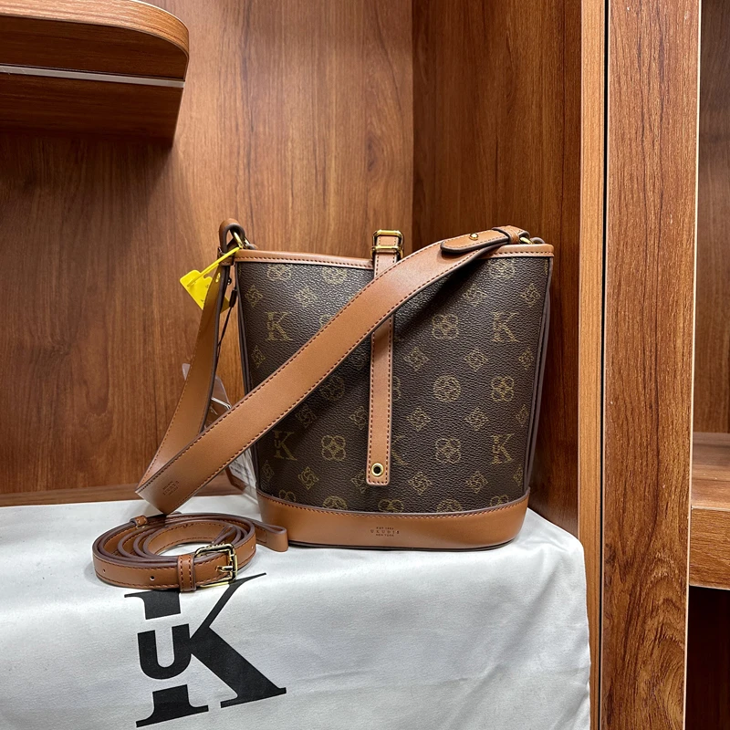 优库迪斯女包2025新款网红大容量水桶包原创轻奢时尚高级斜挎包潮