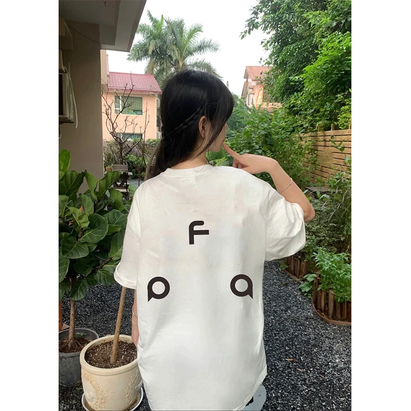 美式复古纯棉短袖t恤女2025夏潮牌oversize宽松半袖上衣男女同款