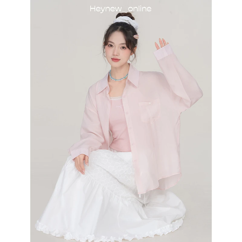 【黑妞 新品上新】蝴蝶结刺绣背心衬衫通勤百搭小众设计感-5C391