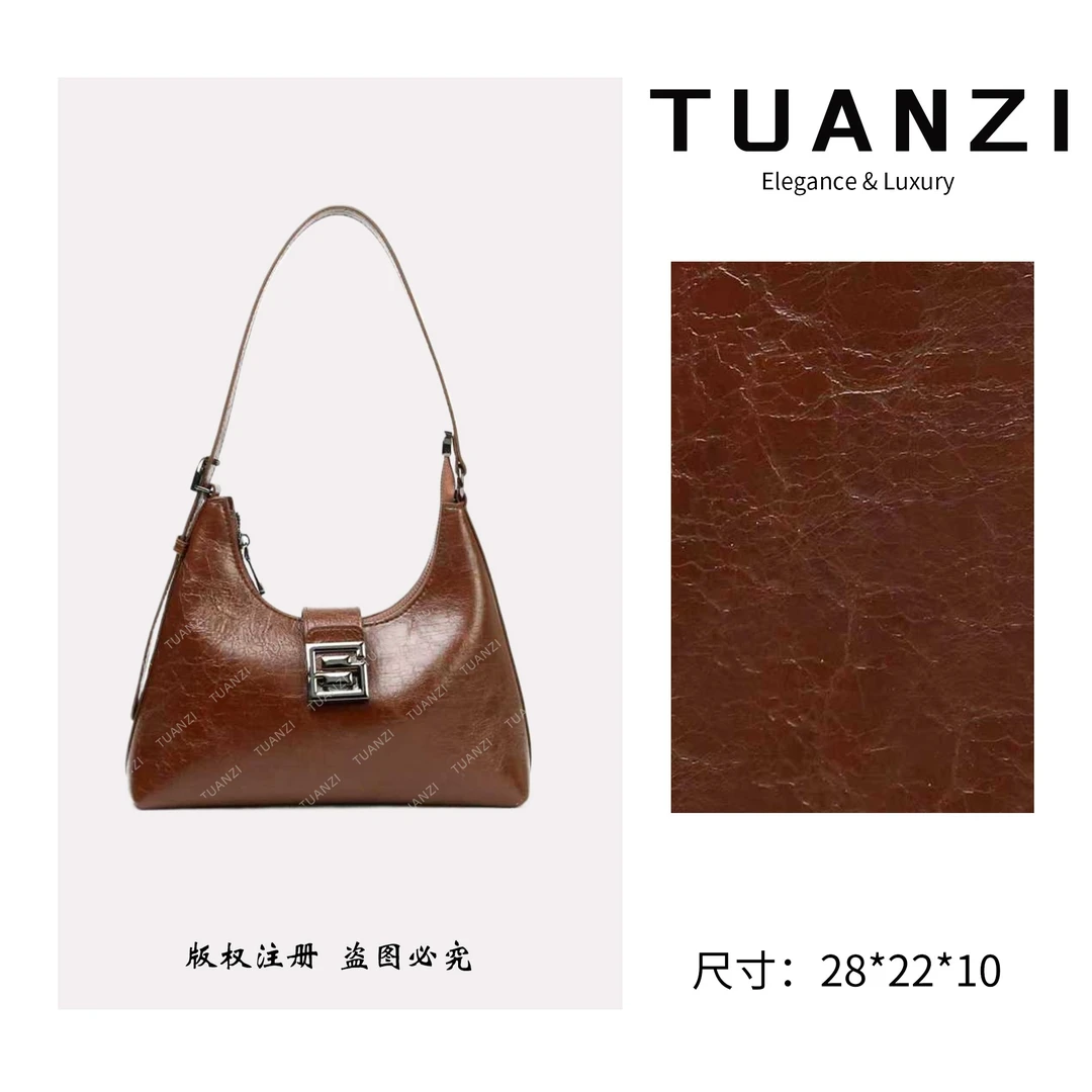 TUANZI『高端玩家』纪老师家秋冬新款腋下hobo包 BF-66613-焦糖色
