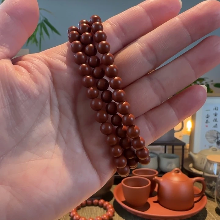 茶叶罐紫砂原矿朱泥三圈手链卡6mm