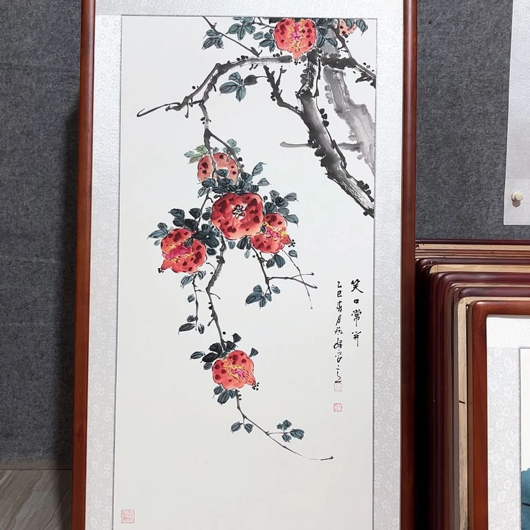 国画书画作品带框63×123