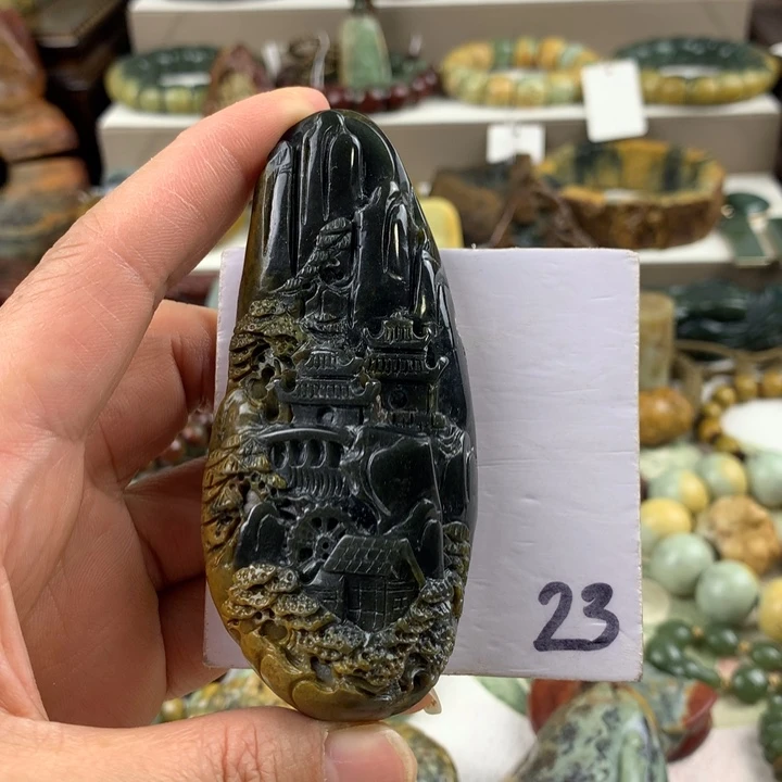 岫岩河磨玉（透闪石质玉）未镶嵌珠宝奇石