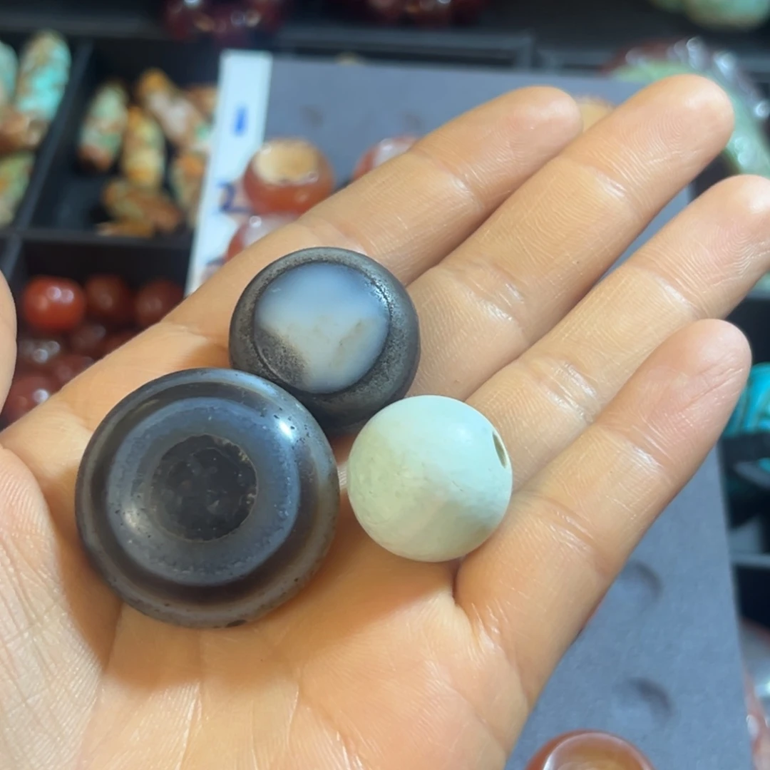 青****玛瑙/玉髓合金颈饰