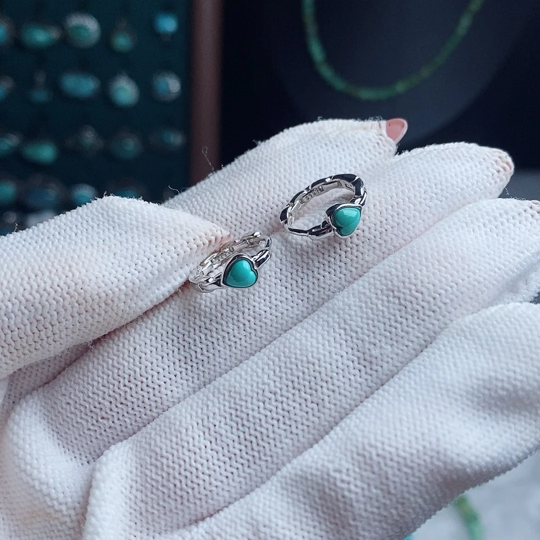 银S925镶嵌绿松石珠宝奇石