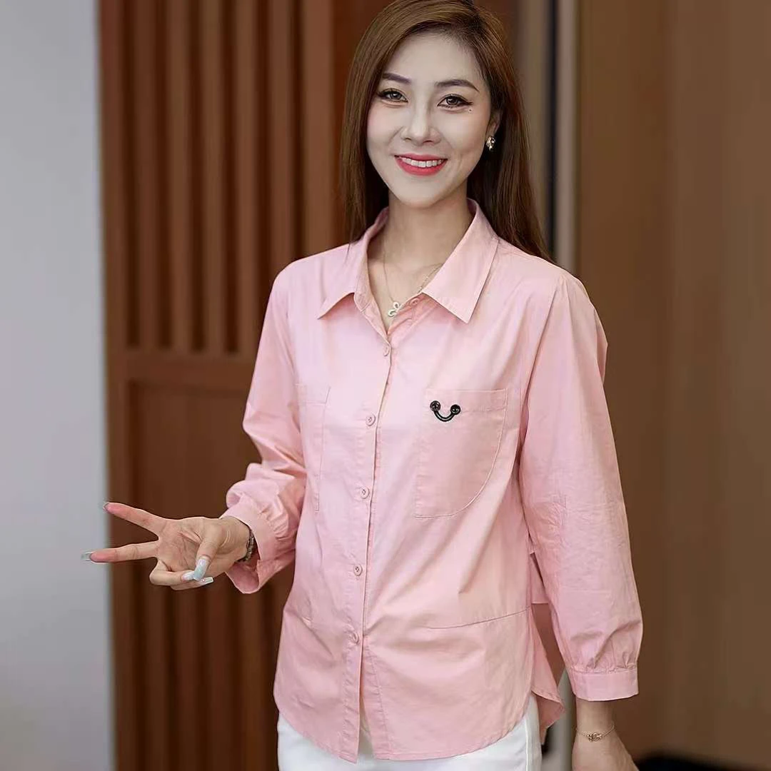 【好物推荐】新款九分袖衬衫女宽松显瘦百搭时尚洋气上衣休闲打底衫