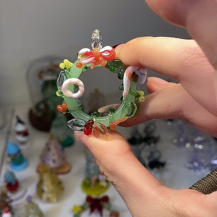 琉璃手工艺品小花环