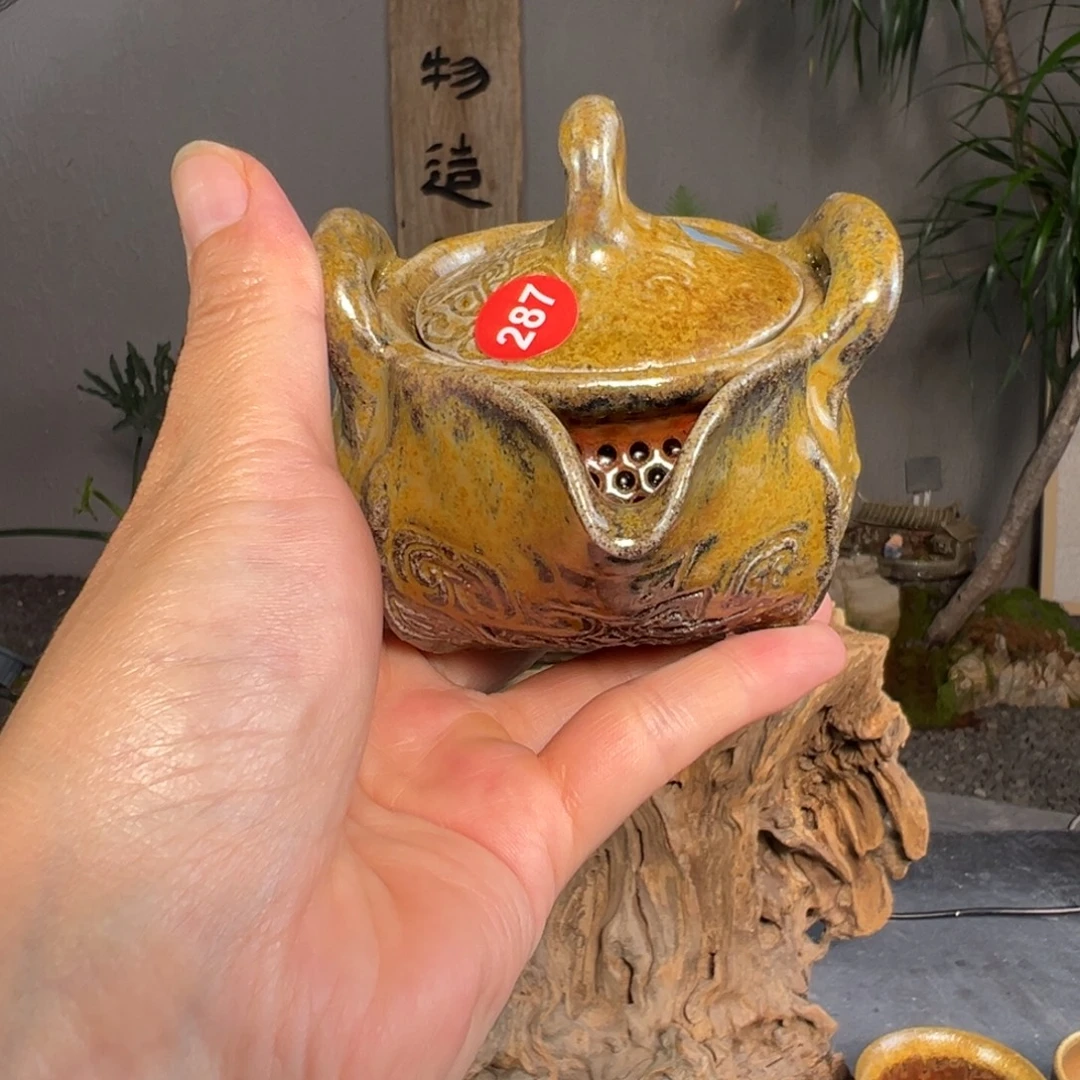 287柴烧手捏宝瓶商周系列