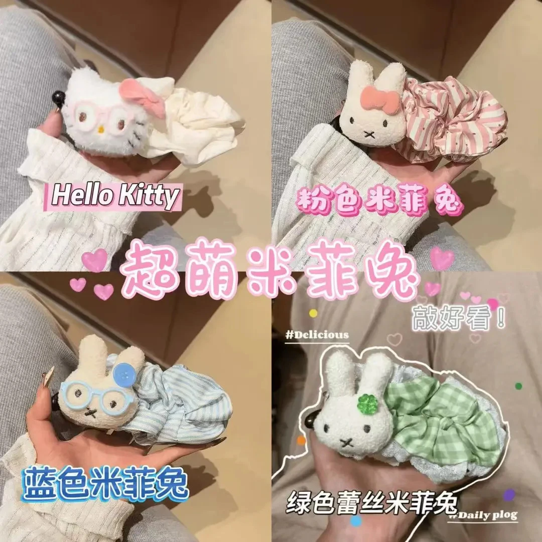 时尚可爱波点大号米菲兔巨显发量多香蕉夹后脑勺盘发百搭少女发饰