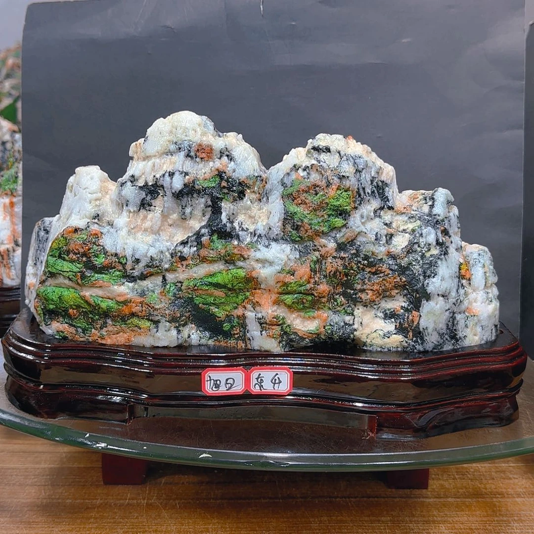 红***鱼青海七彩石石头摆件