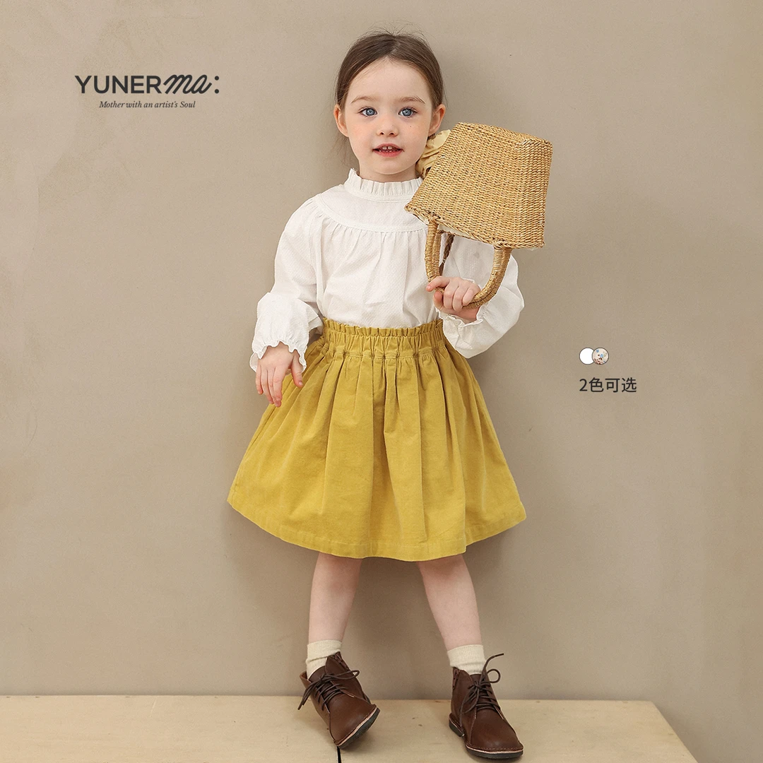 女童2025春季新款法式花边领娃娃衫允儿妈纯棉碎花衬衫儿童上衣潮
