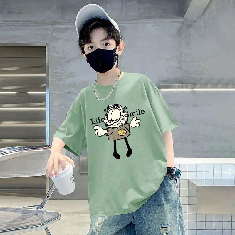 童装男童短袖t恤棉质夏季新款印花卡通炸街INS半袖上衣中小童时尚