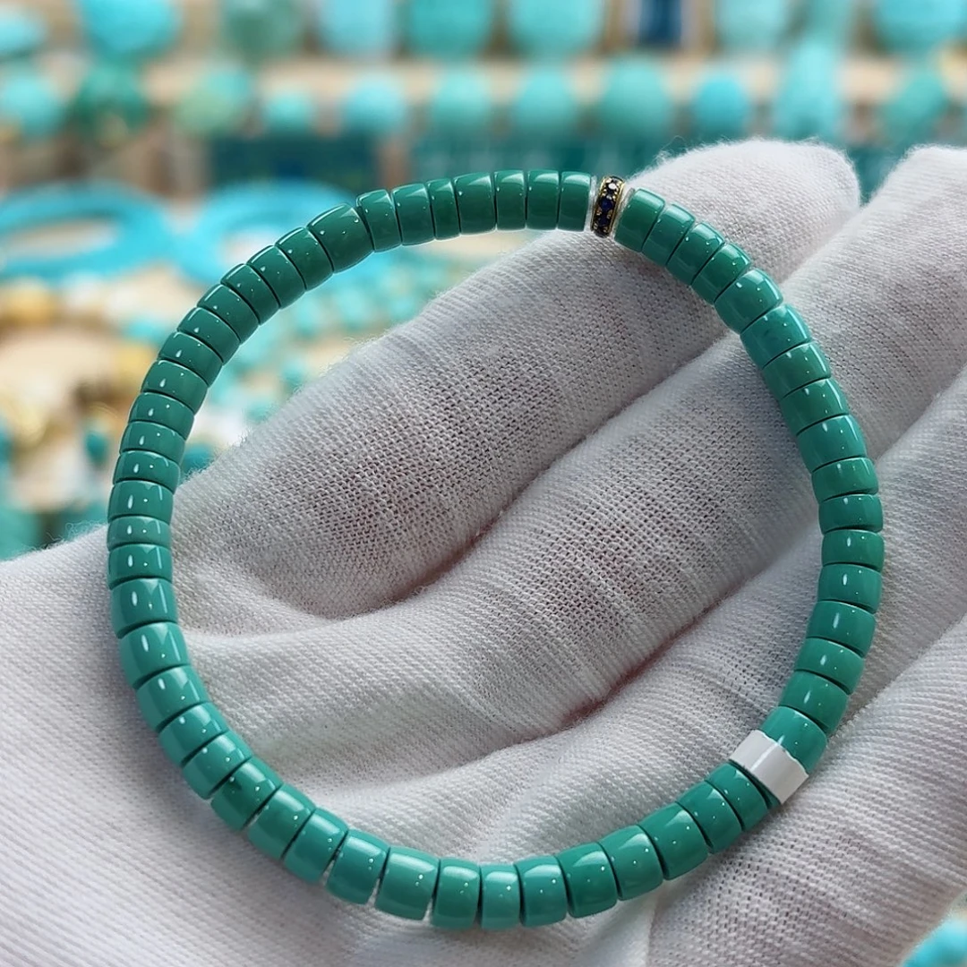 绿松石18K金镶嵌珠宝奇石4.8