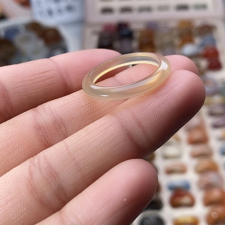 玛瑙/玉髓未镶嵌戒指B 38不退换港20内径19.1