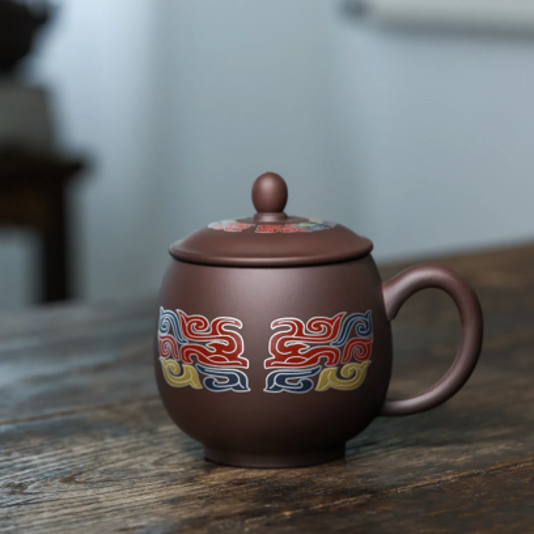 「精工」精品盖杯·顾跃君「国工」·360cc·紫泥·