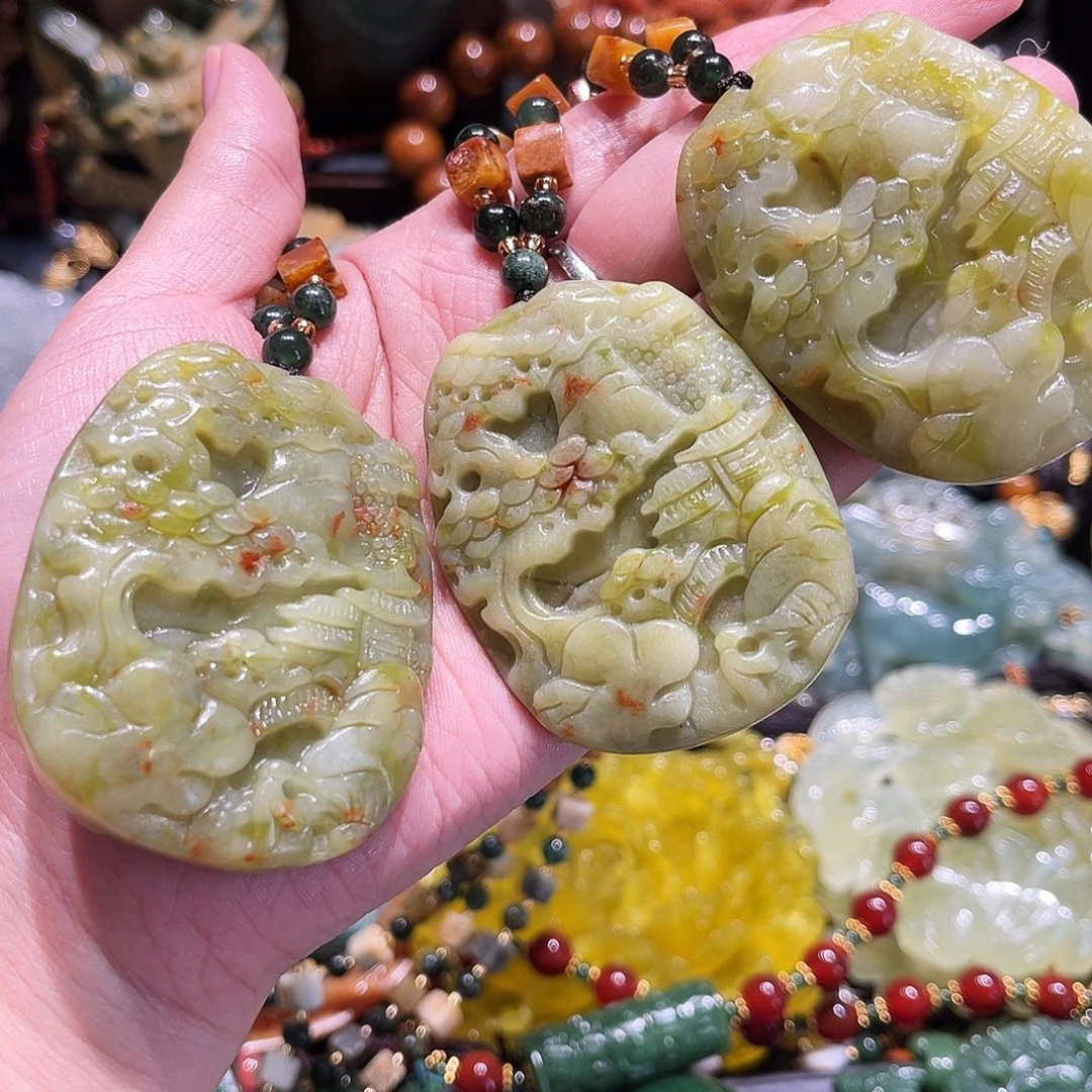 未镶嵌岫玉毛衣链