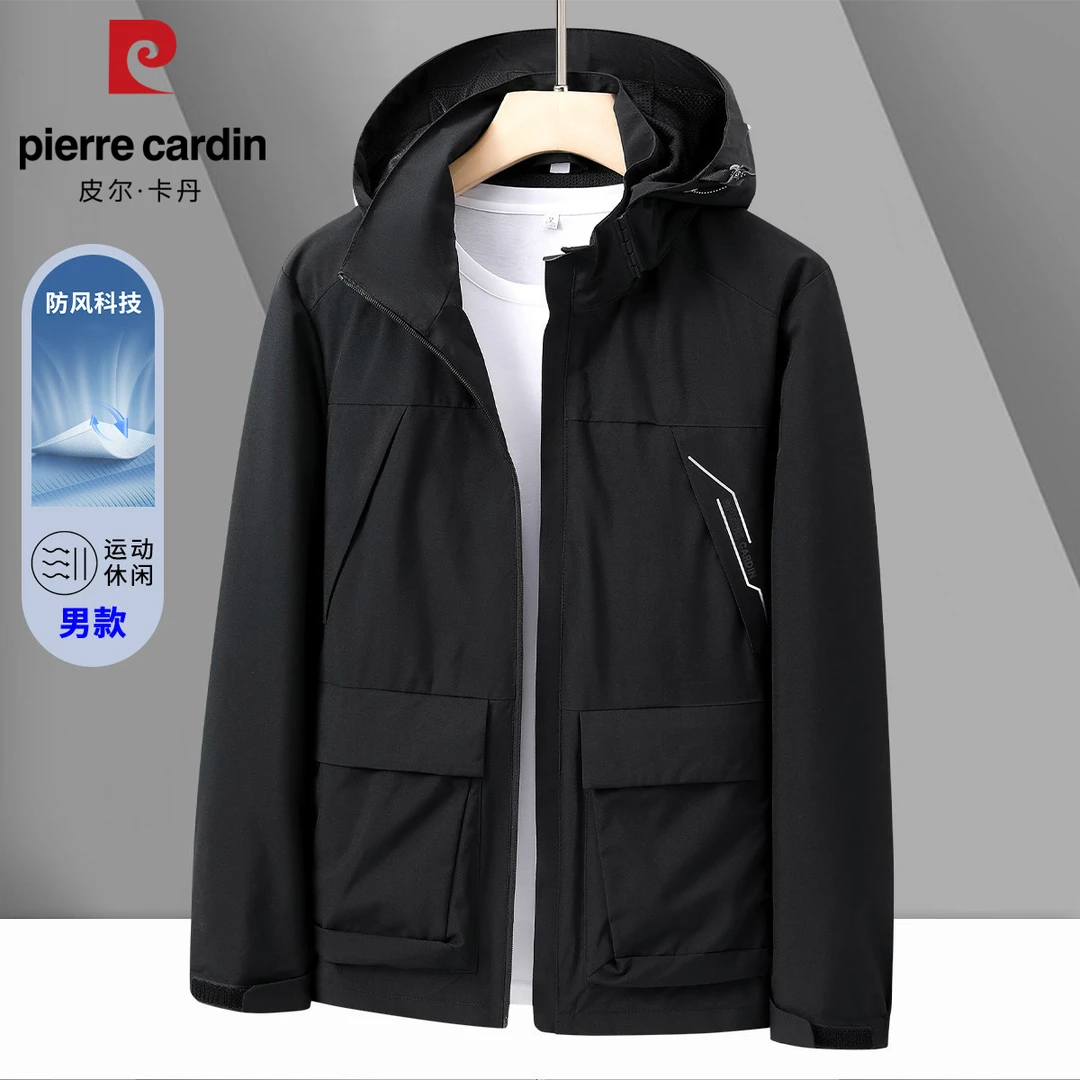 【可脱卸帽】皮尔卡丹男士外套春秋季运动百搭休闲防风户外潮流舒适
