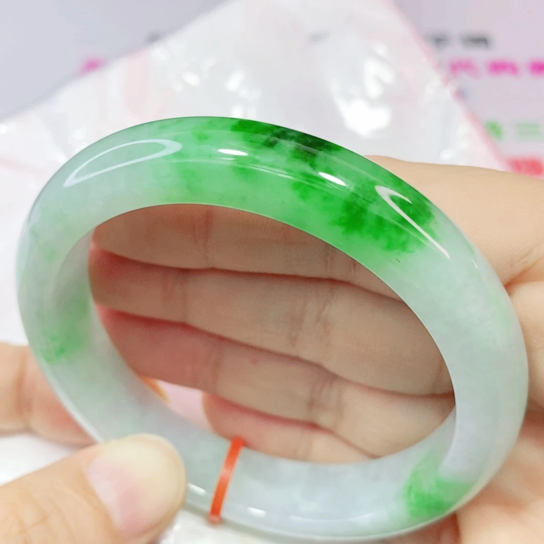 未镶嵌手镯翡翠57.6圈口正圈-高货微瑕捡漏