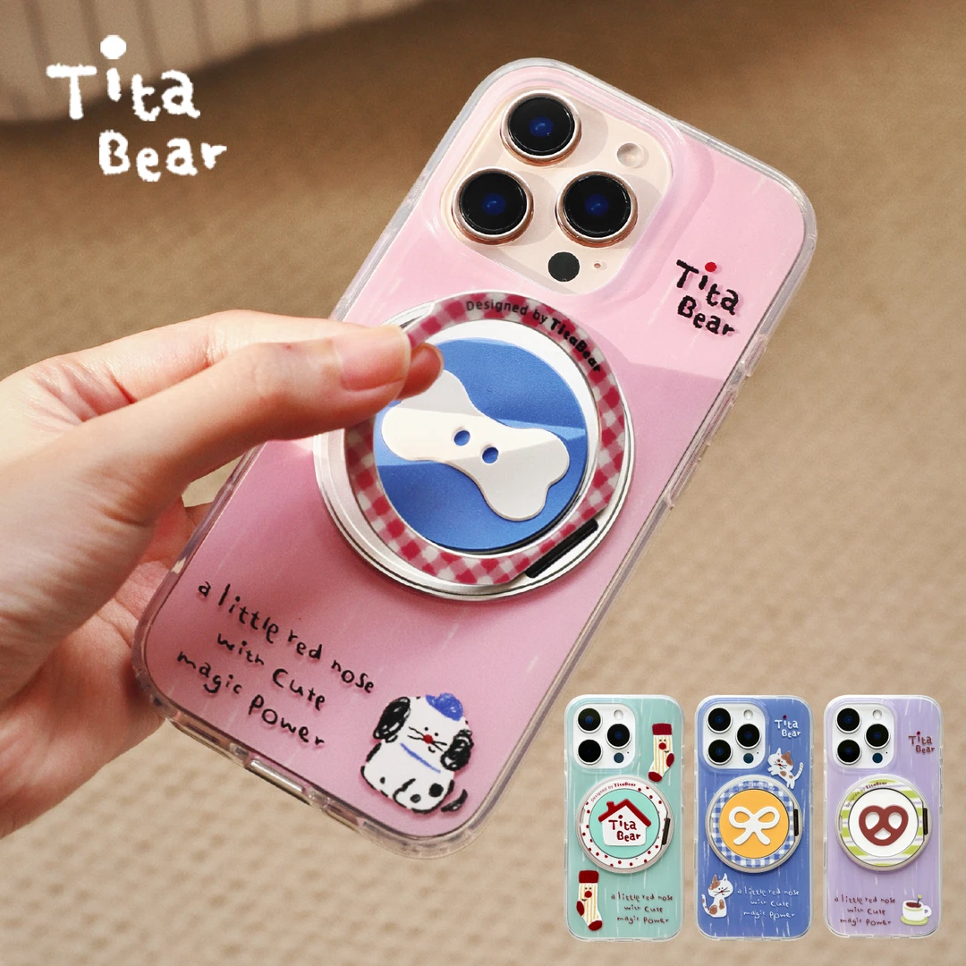 达|TitaBear风格系列-Tita之家适用苹果16支点手机壳苹果肉肉酱