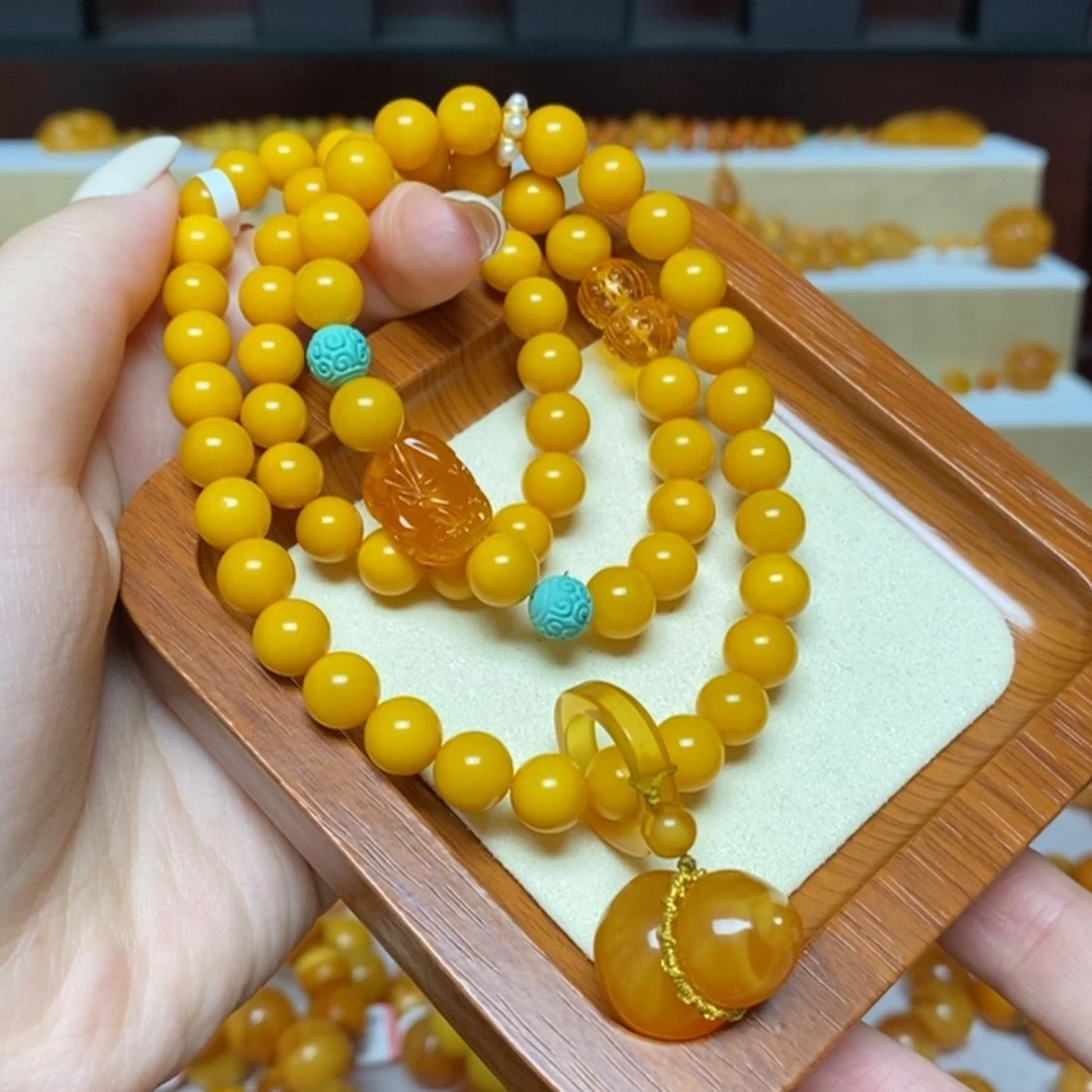 【闪购商品】未镶嵌蜜蜡手链手串