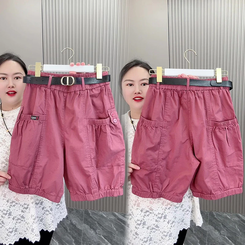 2025夏季新款灯笼短裤女宽松显瘦五分裤高腰百搭透气薄款休闲裤潮