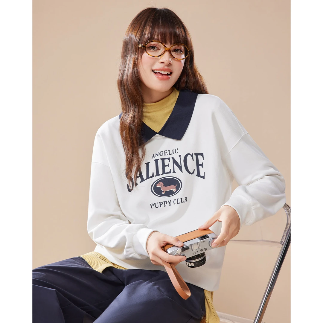 IEF/爱依服2025秋季新款韩版时尚小众设计感通勤休闲百搭卫衣上衣