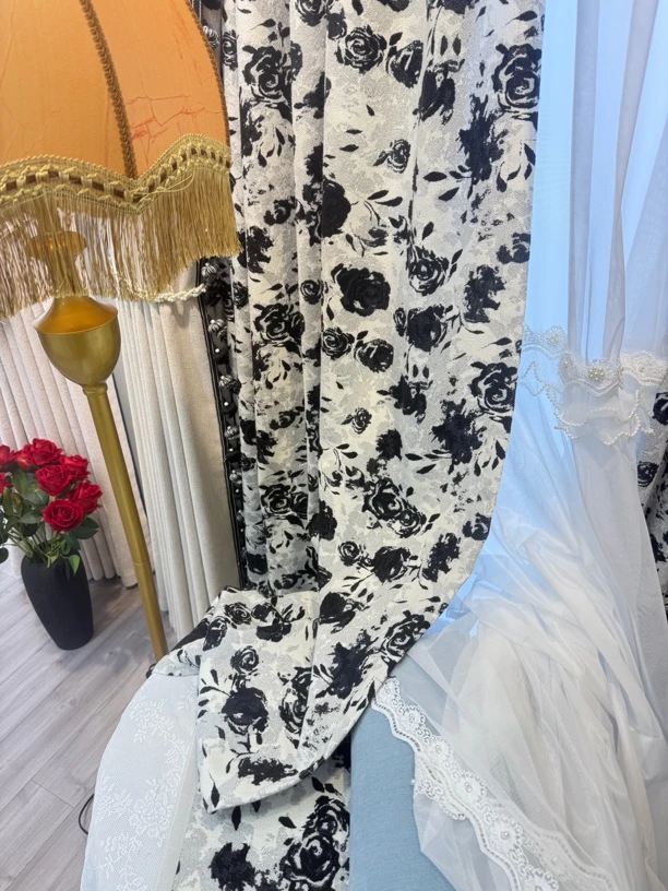 黑玫瑰&阳光魔法师二合一窗帘吊卡，返单直抵