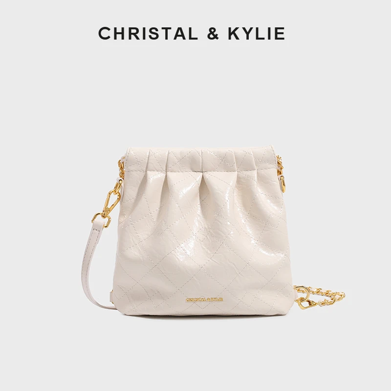 【Chen宸】&Kylie垃圾包袋2025双肩单肩菱格休闲斜挎包CK8041