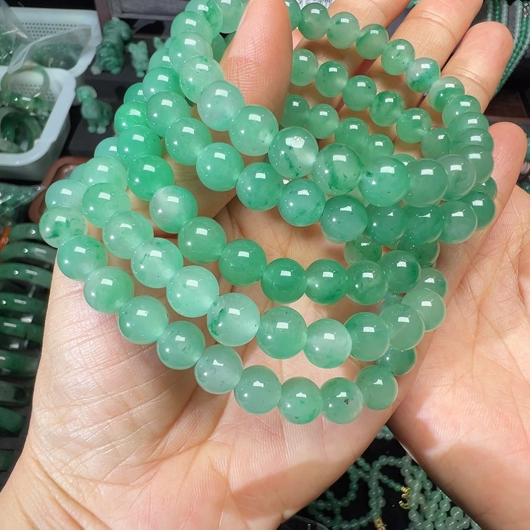 石英质玉（非洲翠）未镶嵌手链29号