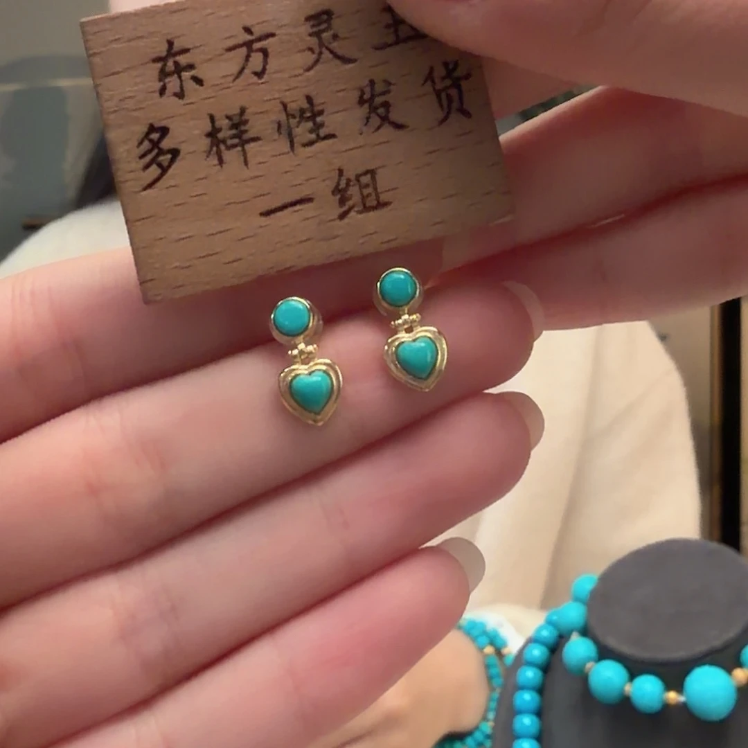 绿松石银S925镶嵌颈饰