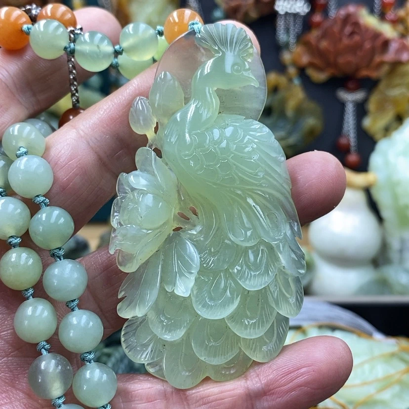 【闪购商品】蛇纹石玉未镶嵌吊坠