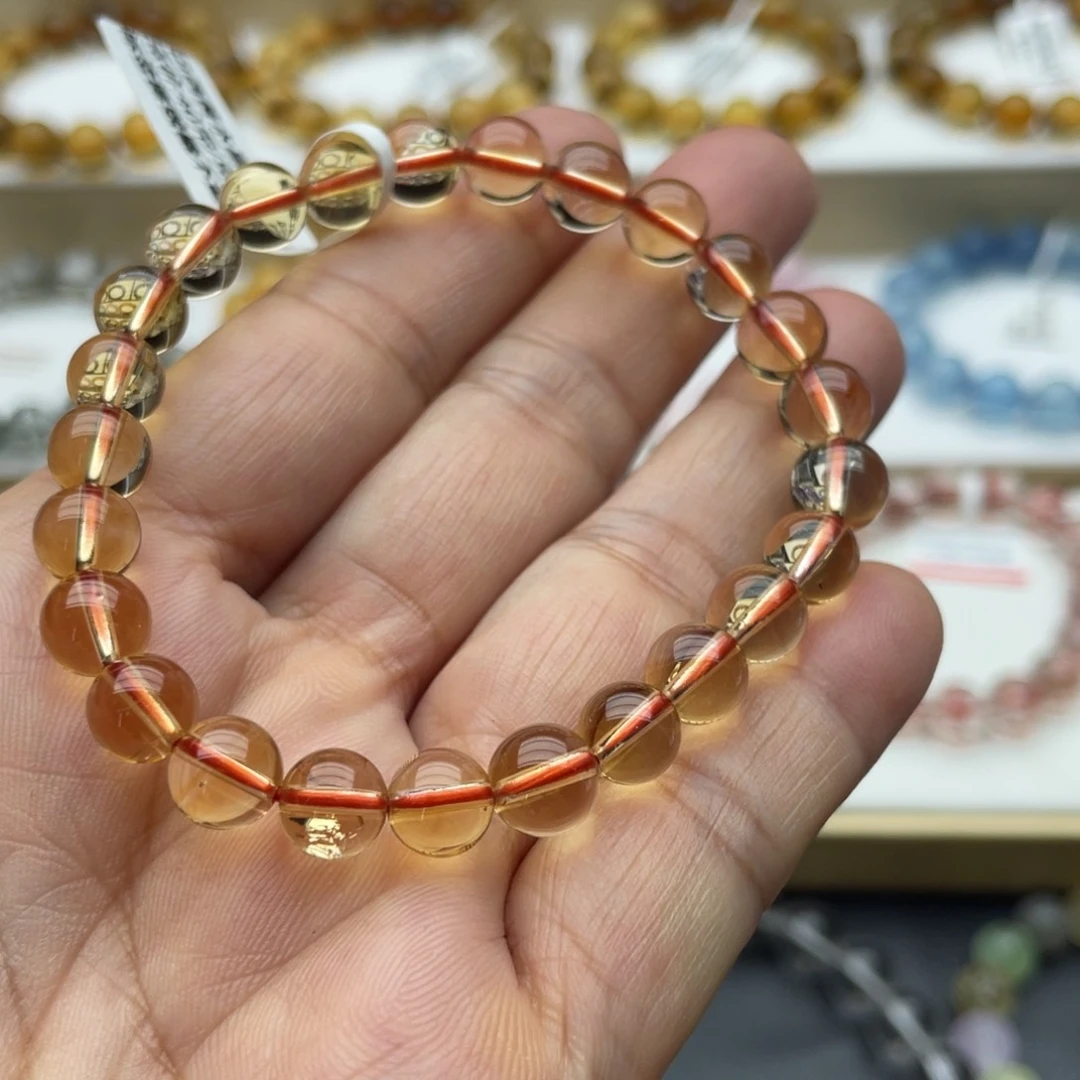 水晶手链未镶嵌巴西黄7.5m