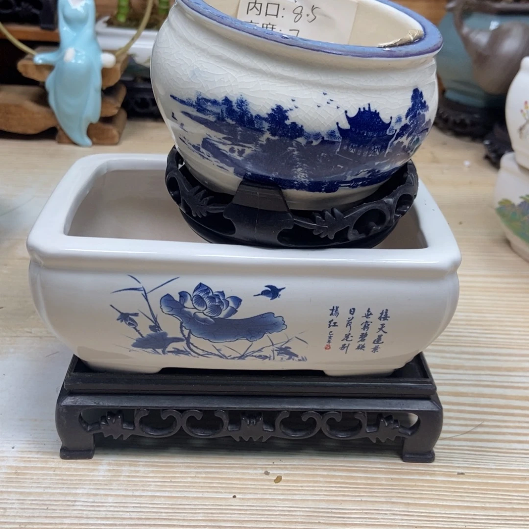 瓷片陶瓷花盆陶瓷艺术