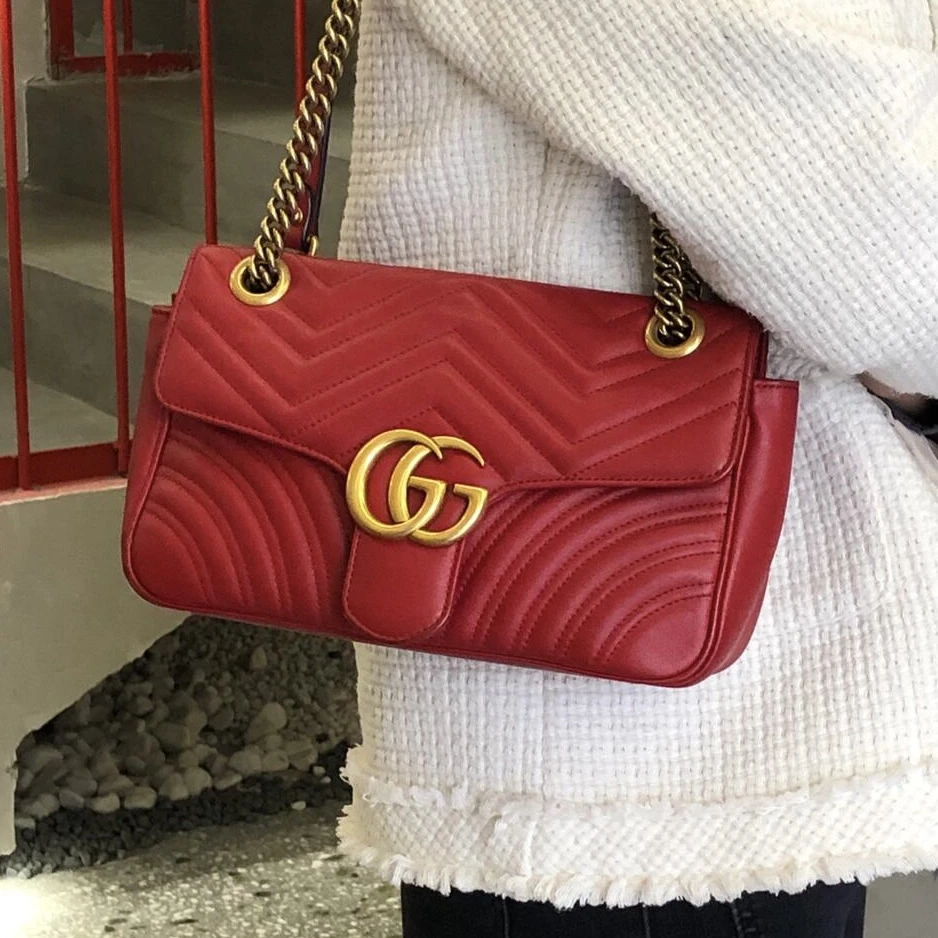 95新 GUCCI/古驰 包展专属古驰红色马蒙26