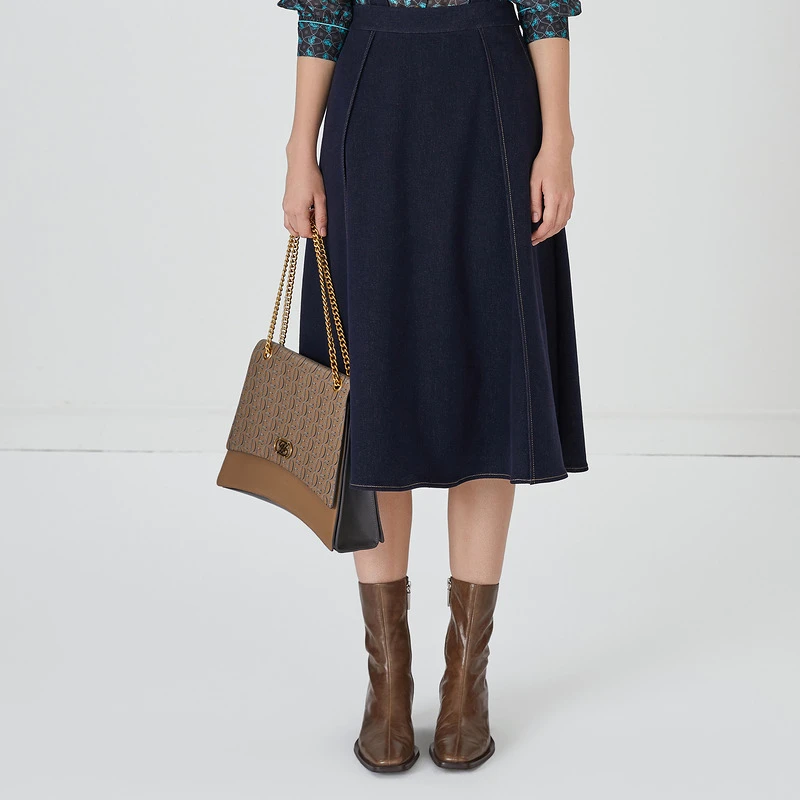 【尚雅】莱芙·艾迪儿牛仔裙（(水洗产品)1E3Q87012