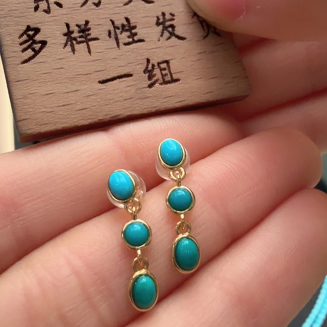 绿松石银S925镶嵌颈饰