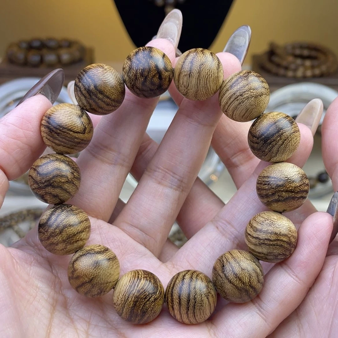 【闪购商品】沉香手串再***?印尼达拉干虎斑