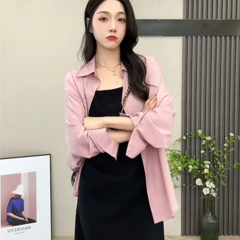 哥弟阿玛施正品2024夏季慵懒风大码设计感开叉衬衣女衬衫外套中长